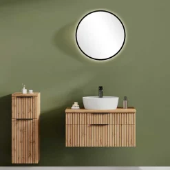 Wohnen Bad Waschkonsole & Unterschrank & Spiegel - Crystoga (dreiteilig)