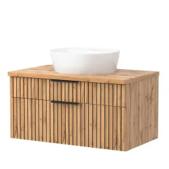 Wohnen Bad Waschkonsole & Unterschrank & Spiegel - Crystoga (dreiteilig)