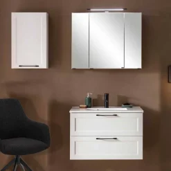 Wohnen Bad Waschplatz Einrichtung in Weiß - Gyatso (dreiteilig)