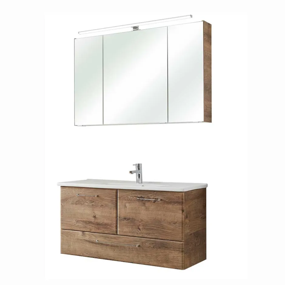 Wohnen Bad Waschplatz in Eiche Dunkel - Miss X (zweiteilig)