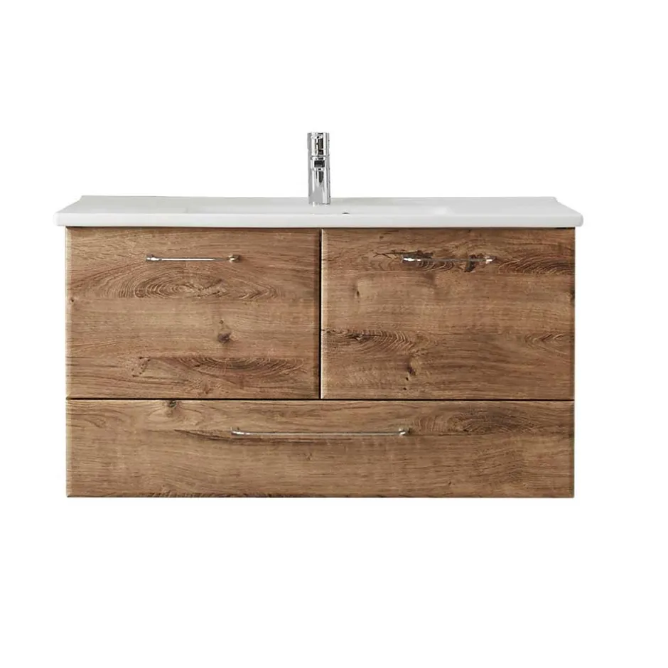 Wohnen Bad Waschplatz in Eiche Dunkel - Miss X (zweiteilig)