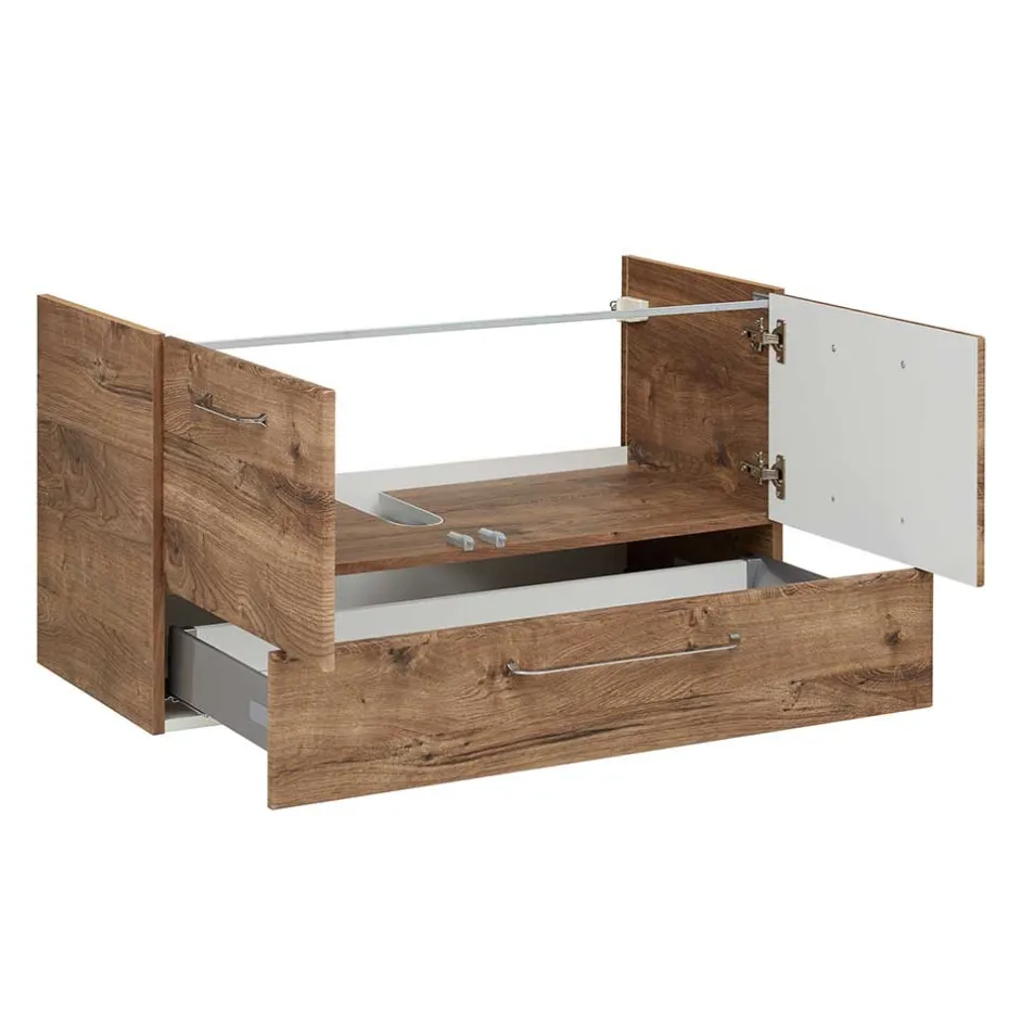 Wohnen Bad Waschplatz in Eiche Dunkel - Miss X (zweiteilig)