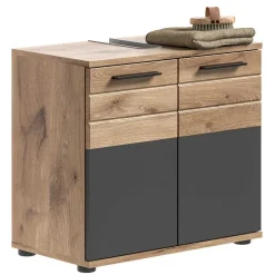 Wohnen Bad Waschplatz mit Hochschrank Set - Depart (dreiteilig)