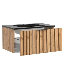 Wohnen Bad Waschplatz Mobiliar Set - Crystoga (dreiteilig)