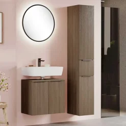 Wohnen Bad Waschplatz und Hochschrank Set - Ucaida (dreiteilig)