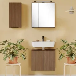 Wohnen Bad Waschplatz und Oberschrank Möbelset - Ucaida (dreiteilig)
