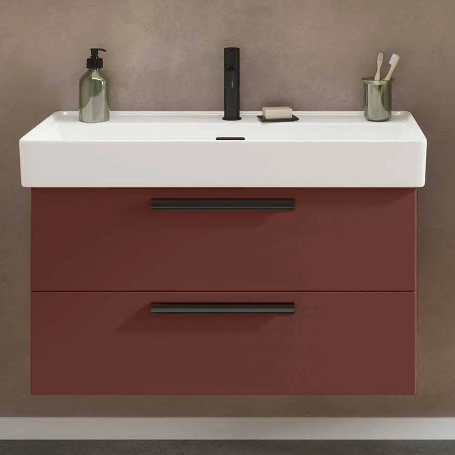Bad Waschtischkonsole in Dunkelrot - Exeler^Wohnen Hot