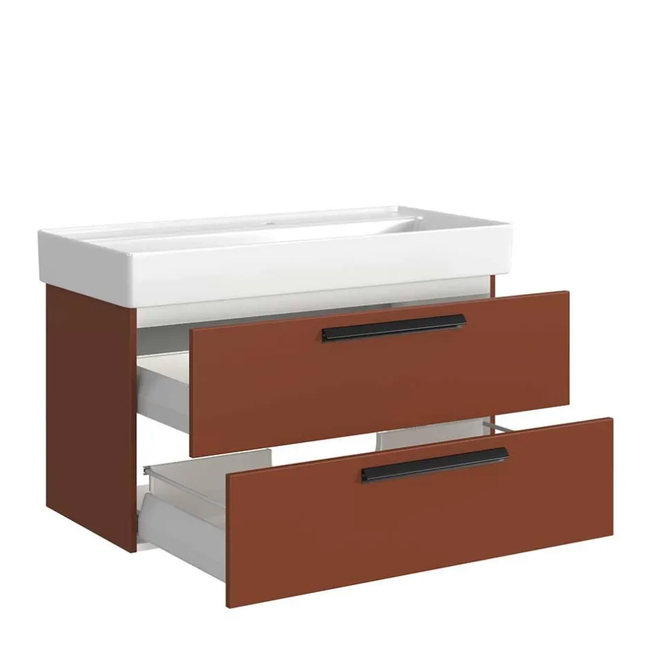 Bad Waschtischkonsole in Dunkelrot - Exeler^Wohnen Hot