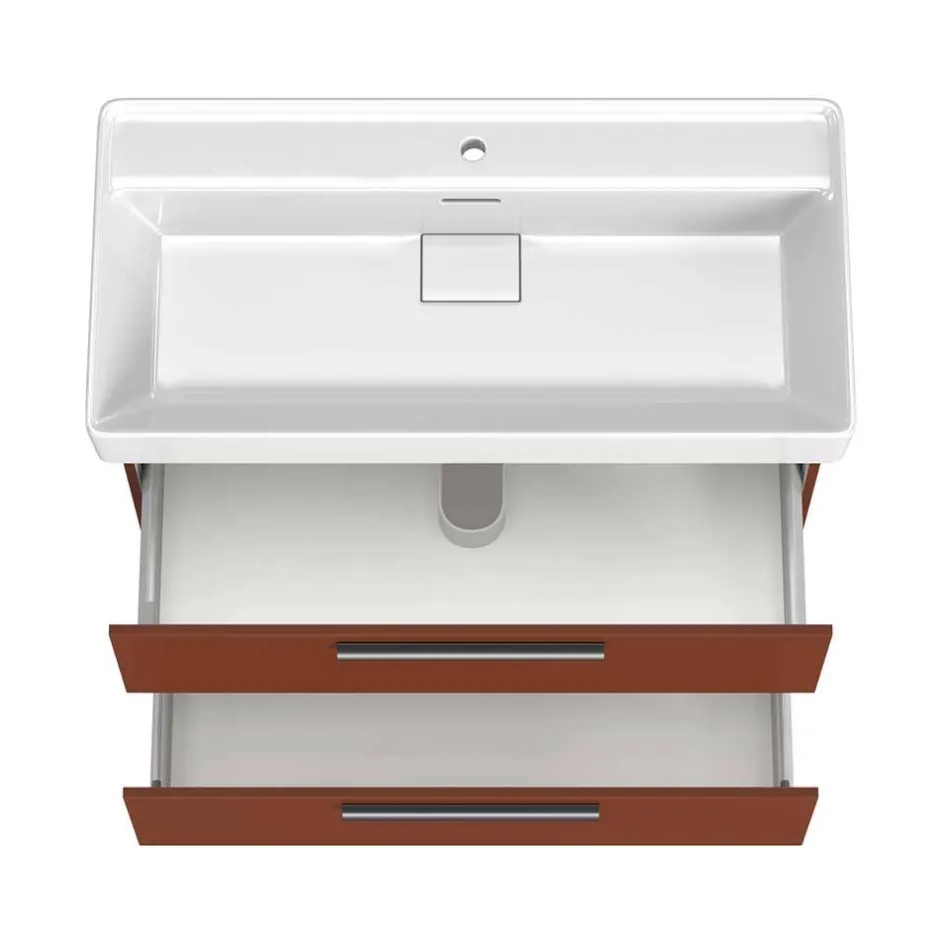 Bad Waschtischkonsole in Dunkelrot - Exeler^Wohnen Hot