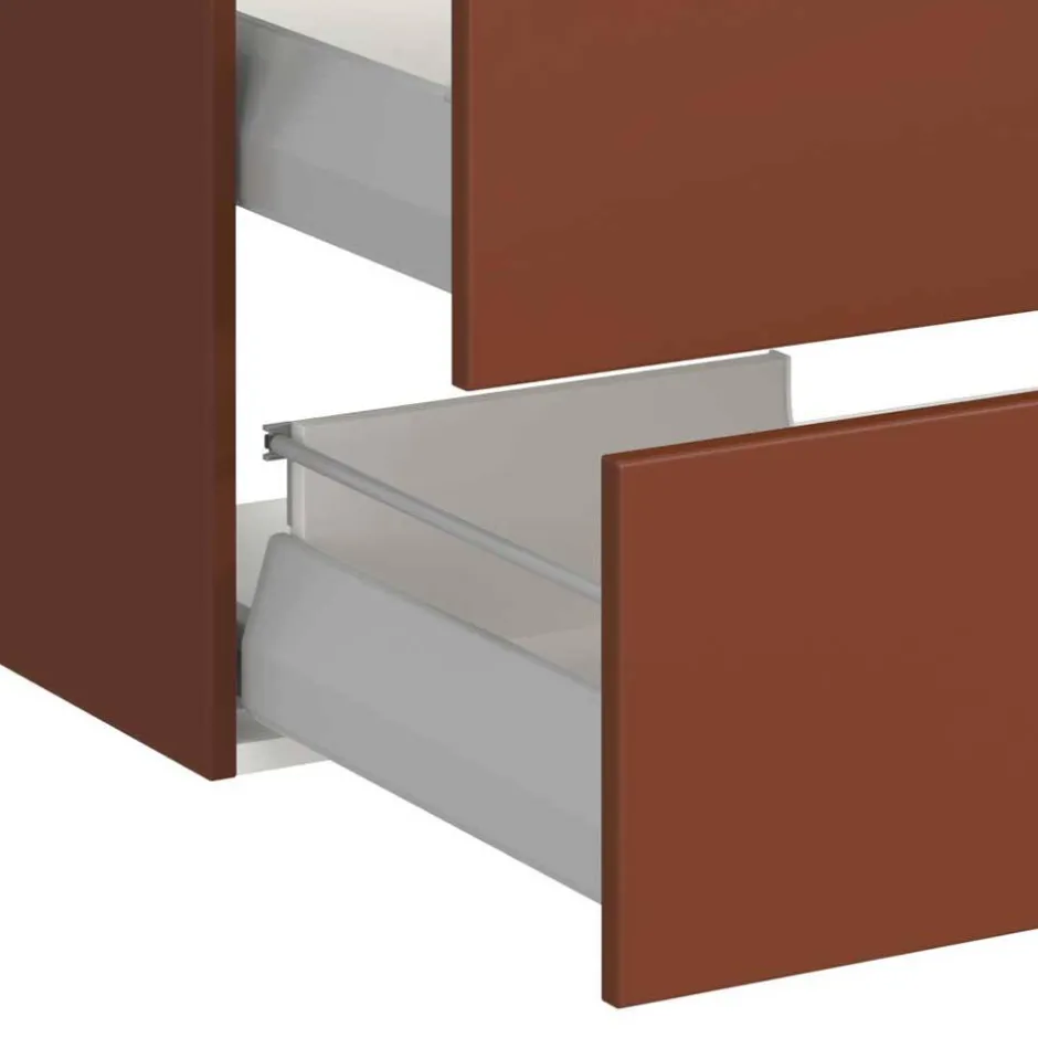 Bad Waschtischkonsole in Dunkelrot - Exeler^Wohnen Hot