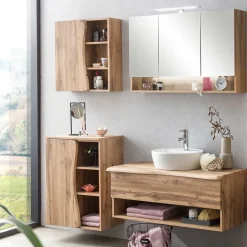 Wohnen Badausstattung in Holzoptik Wildeiche - Tofias (vierteilig)