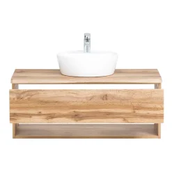 Wohnen Badausstattung in Holzoptik Wildeiche - Tofias (vierteilig)