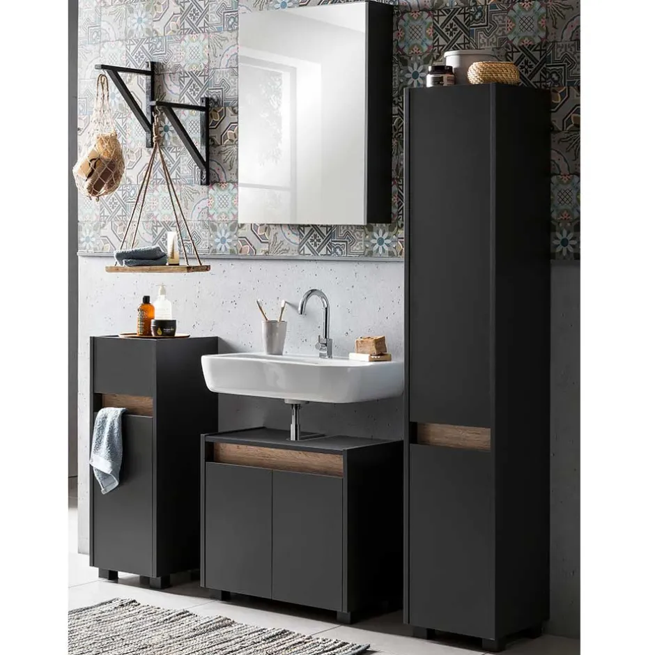 Wohnen Badblock Möbel 119 cm breit - Marcius (vierteilig)