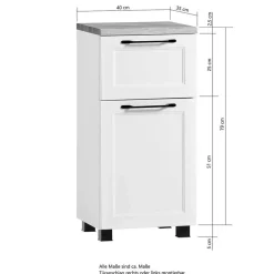 Wohnen Badblock Möbel Kombi - Gyatso (vierteilig)