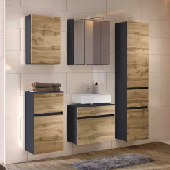 Wohnen Badblock Möbel Kombi zweifarbig - Endely (fünfteilig)