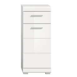 Wohnen Badblock Möbelset in Weiß - Henriette (fünfteilig)