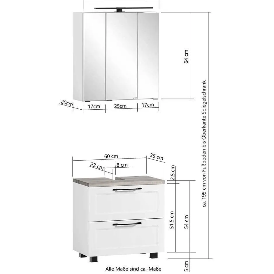 Wohnen Badeinrichtung - modernes Landhaus - Novelya (dreiteilig)
