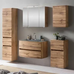 Wohnen Badeinrichtung in Holzoptik Wildeiche - Neuzera (fünfteilig)