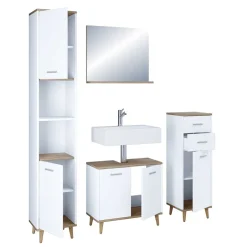 Badeinrichtung in Weiß & Wildeiche Honig - Luzern (vierteilig)^Wohnen Best