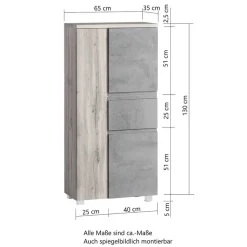 Wohnen Badeinrichtung Möbel Kombination - Jambi (dreiteilig)