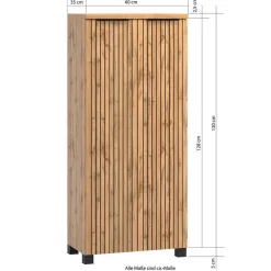 Wohnen Badeinrichtung Möbelkombi zweifarbig - Crystoga (fünfteilig)