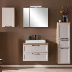 Badeinrichtung Möbelset in Hellgrau - Trioto (vierteilig)^Wohnen Outlet