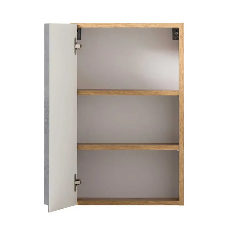 Badeinrichtung Set in Beton Optik - Mia (vierteilig)^Wohnen Discount