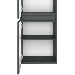 Wohnen Badeinrichtung Set in Dunkelgrau - Natarivos (dreiteilig)