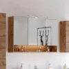 Badezimmer 3D Spiegelschrank in Holz Nachbildung - Lemnas^Wohnen Sale