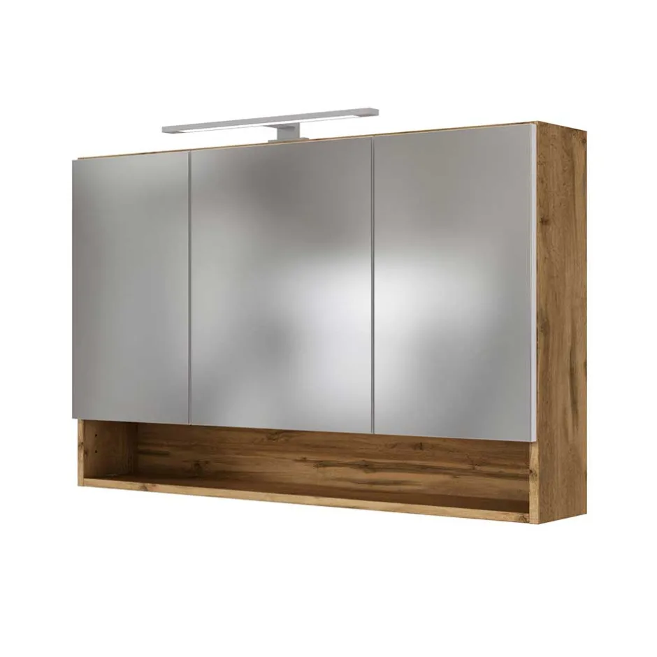 Badezimmer 3D Spiegelschrank in Holz Nachbildung - Lemnas^Wohnen Sale
