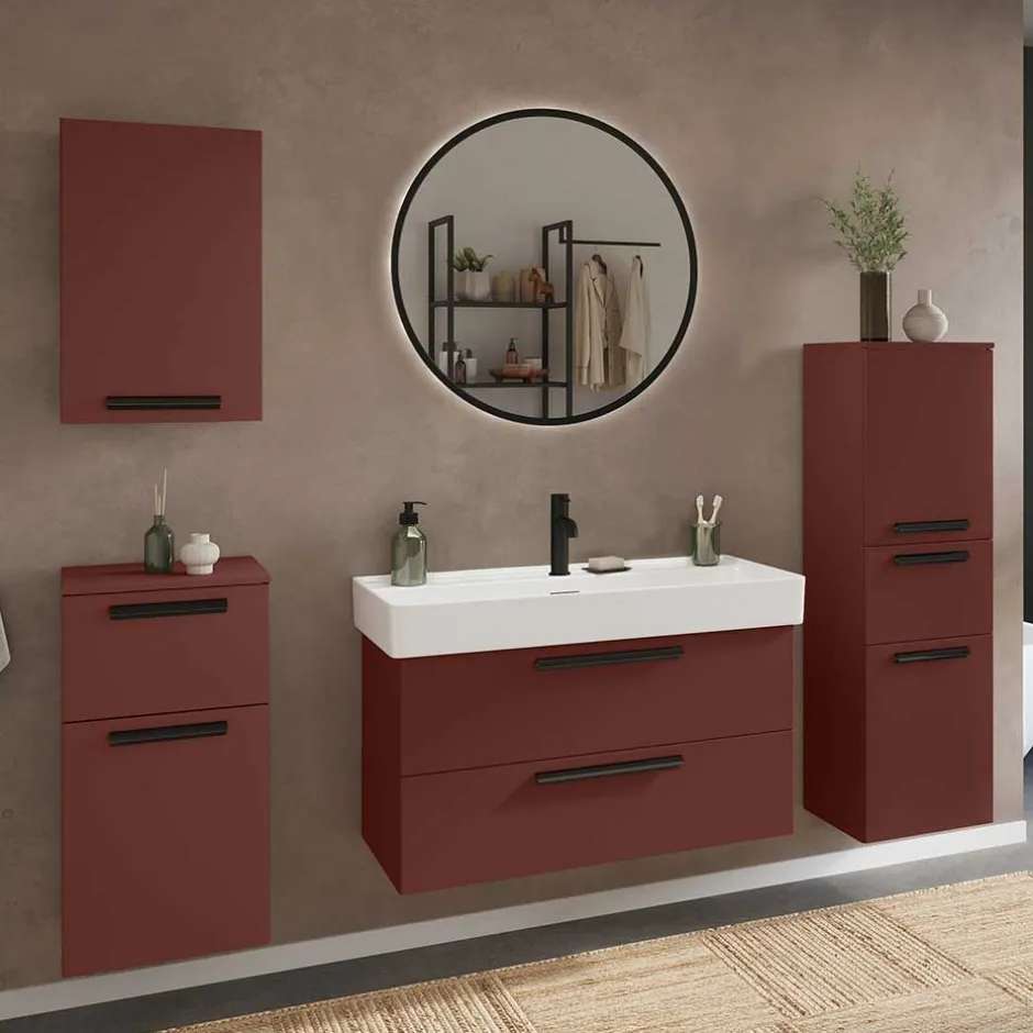 Wohnen Badezimmer Einrichtung Möbelset - Exeler (fünfteilig)