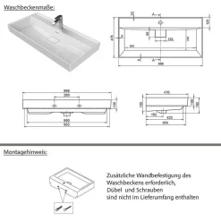 Wohnen Badezimmer Einrichtung Möbelset - Exeler (fünfteilig)