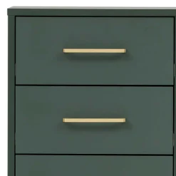 Wohnen Badezimmer Highboard in Dunkelgrün & Gold - Aqua