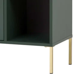 Wohnen Badezimmer Highboard in Dunkelgrün & Gold - Aqua