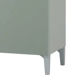 Wohnen Badezimmer Highboard in Graugrün und Eiche - Liz