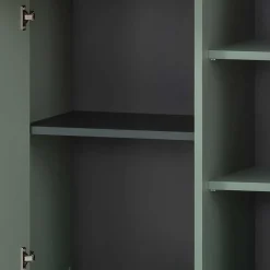 Badezimmer Highboard in Graugrün & Gold - Vilatata^Wohnen New