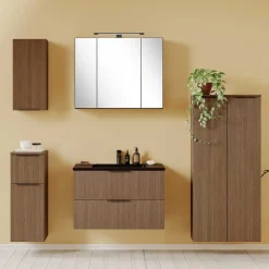 Wohnen Badezimmer Hängeschrank in Eiche Dunkel - Ucaida