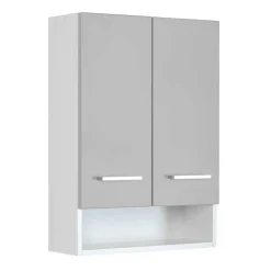 Badezimmer Hängeschrank in hellem Grau - Girios^Wohnen