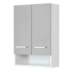 Badezimmer Hängeschrank in hellem Grau - Girios^Wohnen