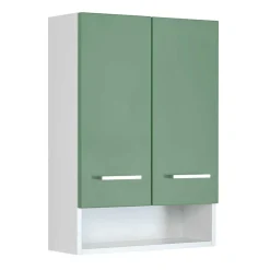 Wohnen Badezimmer Hängeschrank mit Front Grün - Loenixa
