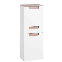 Badezimmer Hängeschrank Tymos in Weiß Hochglanz^Wohnen New