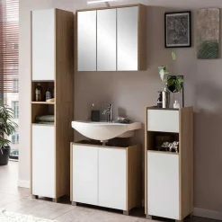 Badezimmer Hochschrank im Skandi Design - Ronya^Wohnen Discount
