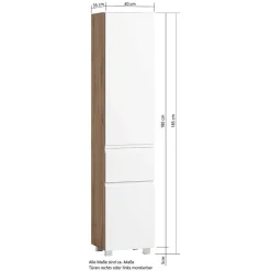 Badezimmer Hochschrank in mattem Weiß - Eight^Wohnen Best