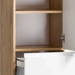 Badezimmer Hochschrank in mattem Weiß - Eight^Wohnen Best