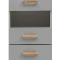 Wohnen Badezimmer Hochschrank in Platingrau - Nienzo