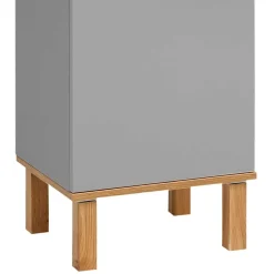 Wohnen Badezimmer Hochschrank in Platingrau - Nienzo