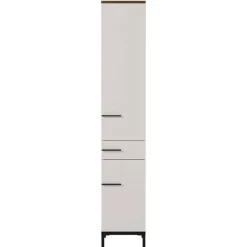 Wohnen Badezimmer Hochschrank in Hellgrau - Dolida