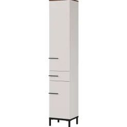 Wohnen Badezimmer Hochschrank in Hellgrau - Dolida