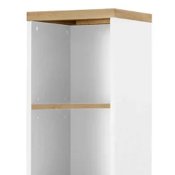 Wohnen Badezimmer Hochschrank in Weiß mit Wildeiche - Alenta