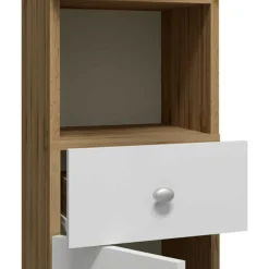 Wohnen Badezimmer Hochschrank mit 2 Türen & Schublade - Nelani